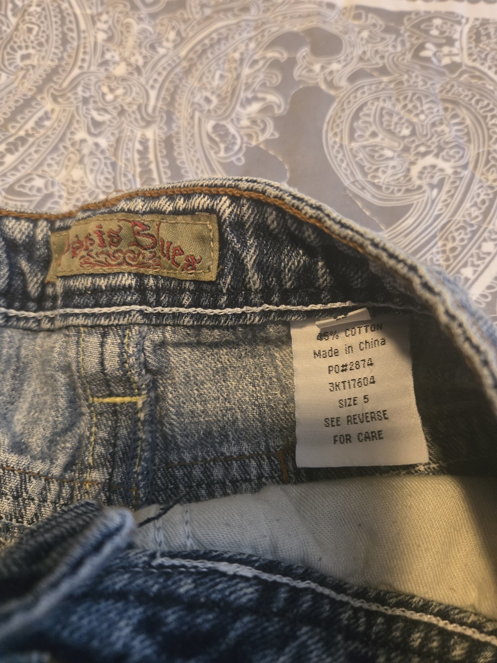 Paris Blues Light Blue Distressed Denim Jean Shorts Size 5 - Picture 4 of 8